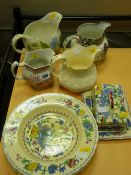 Masons Regency bowls, Masons Regency cheese dish, Woods ware hexagonal jug and three other Staffs