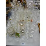 A good quantity of drinking glassware