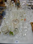 A good quantity of drinking glassware