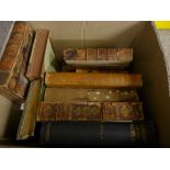 A box of antique books