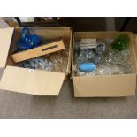 Two boxes of drinking & other glassware