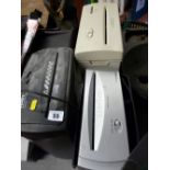 Three home office shredders E/T