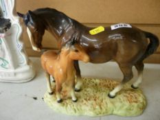 A Beswick mother & foal group