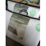 Two wrapped as new hotel pure luxury memory foam pillows