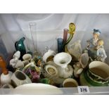 A tub of miscellaneous decorative china & glassware