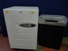 An Amcor dehumidifier and a home office shredder E/T