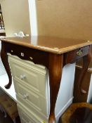 A reproduction mahogany coffee table with end drawer