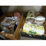 Box of china, glassware etc