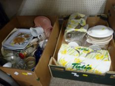 Box of china, glassware etc