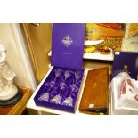 A boxed Edinburgh Crystal set of six wine goblets