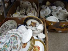 Three boxes containing large quantity of mixed tea sets & other china ware
