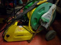 A Karcher 210 pressure washer & garden hose reel