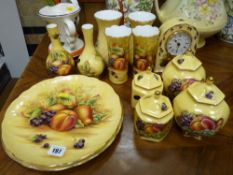 A collection of Aynsley 'Orchard Gold' fruit decorated ornamental ware