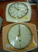 Two retro wall clocks by Junghans, made in Germany