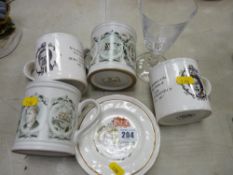 A quantity of commemorative china & glassware
