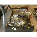 A box of good electroplate ware