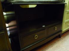 A Stag mahogany entertainment stand