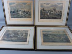 AFTER HENRY ALKEN a set of four steeplechasing prints, plates 1 - 4, published 1839 and engraved