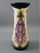 A MOORCROFT 'FOXGLOVE' WIDE NECKED VASE, 20.5 cms high