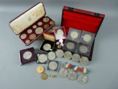 A CASED ROYAL MINT TEN COIN 1953 CORONATION SET, a cased Festival of Britain crown 1951, a yellow