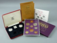 A CASED ROYAL MINT 1984-1987 THREE OUT OF FIVE COINS and a 'Coinage of Great Britain 1970' nine coin