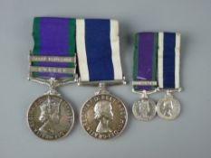 TWO SERVICE MEDALS & RIBBONS in the name of P Bestwick REM, 065350 - 1. Ark Royal medal for long