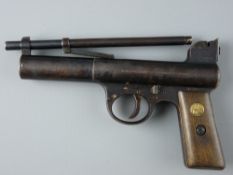 AIR PISTOL .177 Webley Mk1, straight grip, no. 7808, second series, all correct early features, made