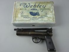 AIR PISTOL .22 Webley Senior, straight grip, second series, no. S6010, Made 1931/35, 7000 made, in