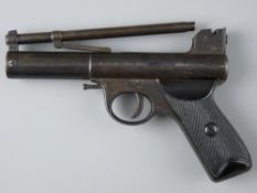 AIR PISTOL .22 Webley Mk1, slant grip, no. 62164, batch 164, made 1939, no barrel knurling, no