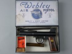 AIR PISTOL .177 Webley Mk 1, straight grip, no. 45237, fifth series, produced 1934/5, no oil here