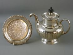 A FINE BRIGHT CUT ELECTROPLATED INFUSER TEAPOT by James Dixon & Sons - 'Royals Patent Self Pourer'