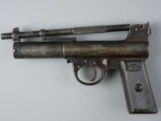 TARGET PISTOL .22 Webley Mk2, straight grip, no. 15016, first series, early style cylinder plug,