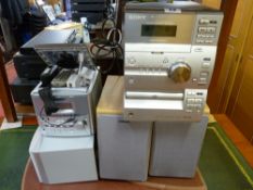 Sony compact music centre with speakers and another music centre E/T