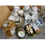 Quantity of mixed ceramics including eggshell china teaware, Royal Vale teaware etc