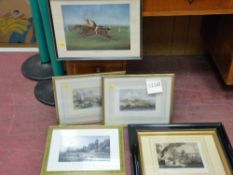 Five various framed prints - war studies and others