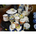 Mixed selection of collectable china and porcelain including Shelley, Portmeirion etc