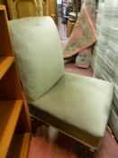Antique bedroom chair and a standard lamp with shade (opp row)