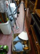 Black reading lamp and small table lamps E/T