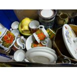 Box of mixed china and pottery