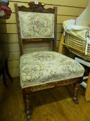 Edwardian upholstered salon chair