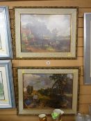 JOHN CONSTABLE pair of gilt framed prints after the Grand Master