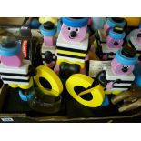 Box of Bertie Bassett plastic display models etc