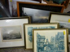 Small parcel of prints, etchings etc