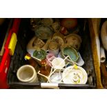 Box of miscellaneous china, pottery etc