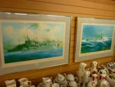 ROBERT TAYLOR two limited edition prints - HMS Kelly and HMS Cavalier, both numbered 1476/2000,