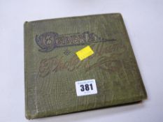An early cigarette card album of Ogden's Guinea Gold cigarette cards & others