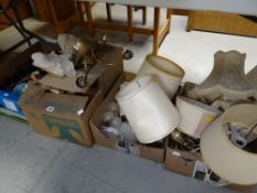 A parcel of lighting & household items etc