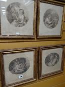 Four nineteenth century monochrome prints