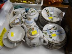 A quantity of Oriental eggshell teaware