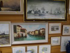 A large parcel of framed paintings & prints